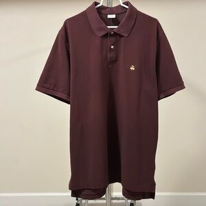 Brook Brothers Men’s Original Fit  Burgundy Performance Polo Shirt